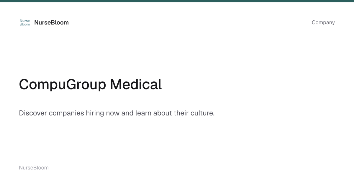 CompuGroup Medical | NurseBloom