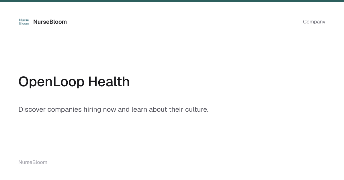OpenLoop Health | NurseBloom